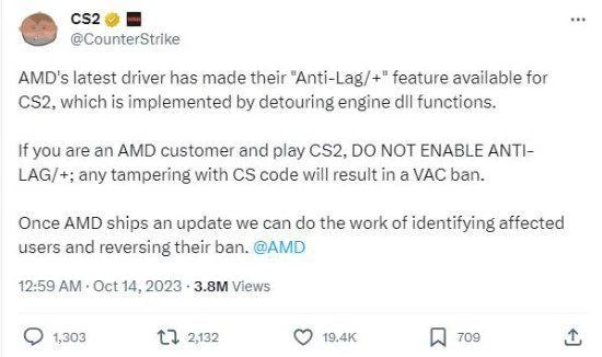 AMD宣布回退驅動程序 避免《CS2》玩家被封號
