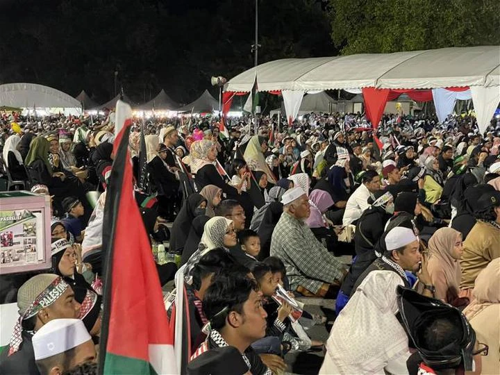 數千人出席聲援巴勒斯坦集會　吉大臣：籌獲277萬援助加沙