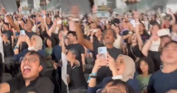 凱里與兒觀看Coldplay演唱會　網民：看得出他很享受其中