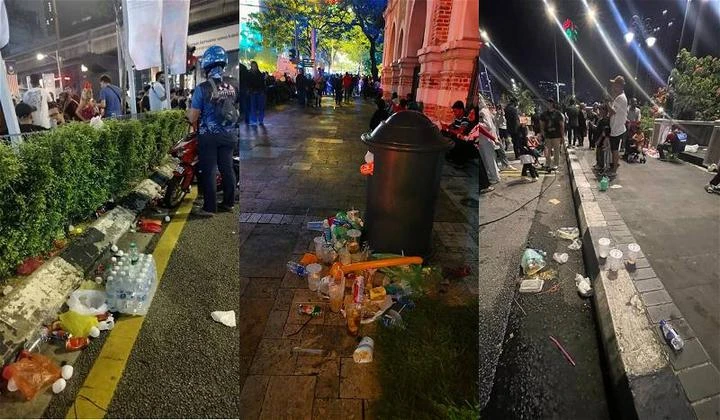 跨年倒數活動後遍地垃圾　國民素養被評倒退沒進步