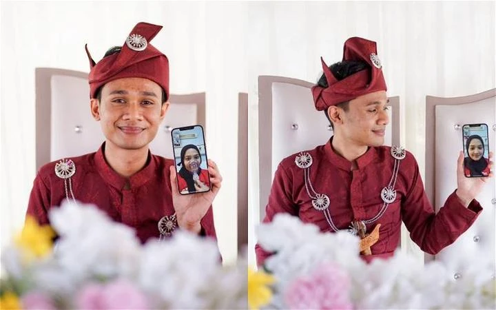 大馬新娘患肺炎缺席婚禮　新郎獨坐主婚台視訊通話完成婚誓