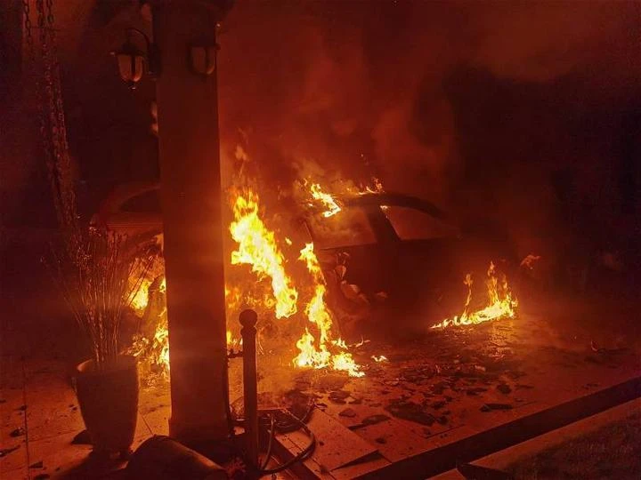 倪可漢住家疑遭縱火　烈焰吞噬3轎車