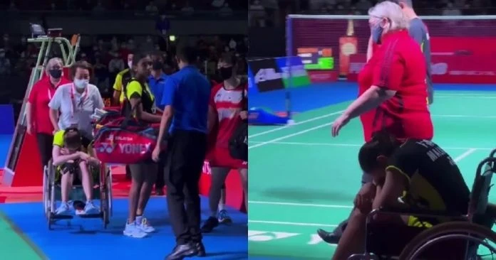 左膝受傷宣布退賽　陳康樂大哭離場