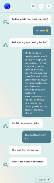 教師找教育部聊天機器人排解壓力　竟換來一句：我無話可說