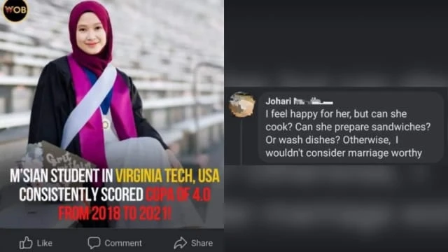 馬國女在美國大學考第一 網民酸「不會煮飯沒資格嫁」引熱議