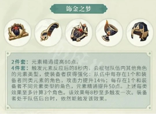 《原神》聖遺物飾金之夢推薦角色攻略 聖遺物飾金之夢推薦角色