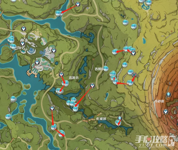 《原神》3.0蕈獸分布圖