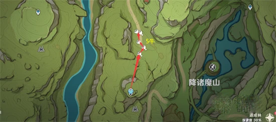 《原神》須彌地圖獸肉速刷路線圖