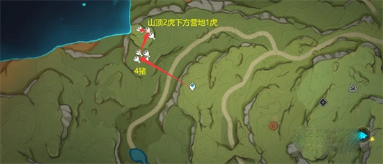 《原神》須彌地圖獸肉速刷路線圖