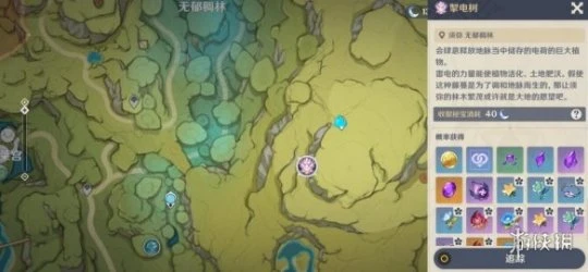 《原神》掣電樹位置地圖分享 須彌掣電樹怎麼去？