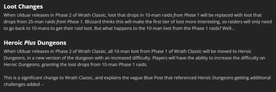 WLK設計師：P2掉落改動 10人本拿25人本裝備