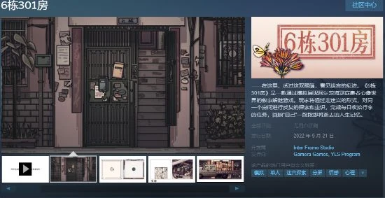 展現阿爾茨海默症《6棟301房》上線Steam 售18元