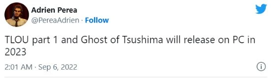 曝《對馬島之魂》明年登陸PC 《TLOURE》也在明年