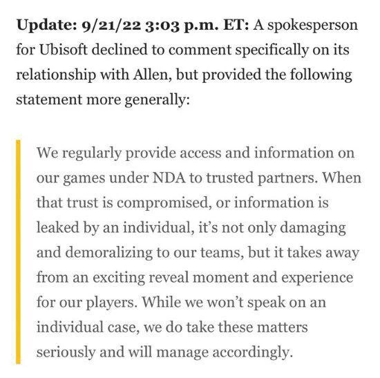 《刺客信條》新作爆料人身份曝光 育碧表示很受傷