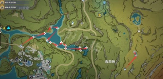 《原神》月蓮採集路線圖 月蓮採集路線介紹