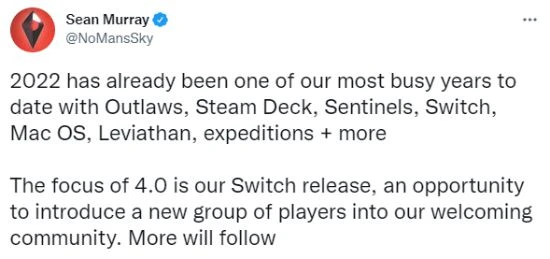 《無人深空》4.0更側重NS 官方:吸引新玩家的好機會