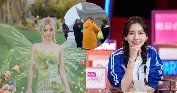 峨眉山素顏出行被偶遇　Angelababy零修圖照曝光