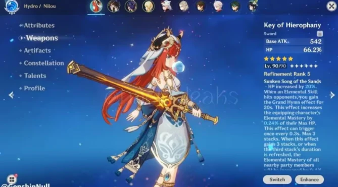 原神聖顯之鑰適合誰用