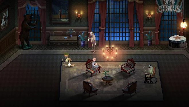 像素風恐怖解謎遊戲《弗拉德馬戲團》現已上線Steam