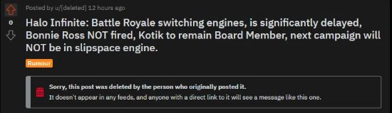 傳聞：《光環：無限》大逃殺模式延期 轉用虛幻引擎