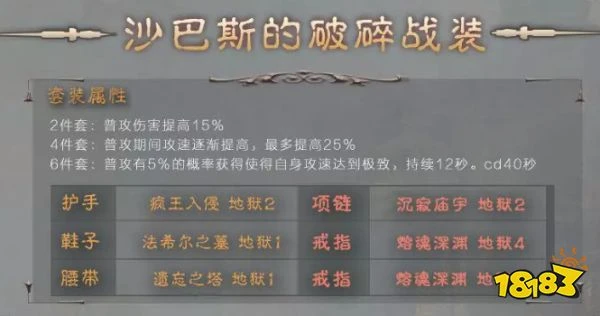 暗黑破壞神不朽最新綠色套裝出處匯總 新版本綠裝掉落及職業使用推薦