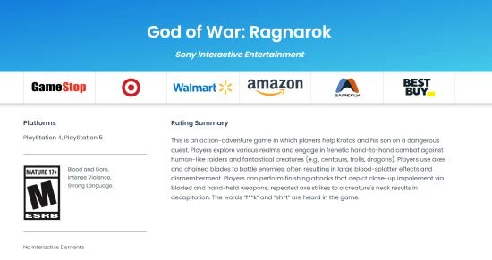 《戰神諸神黃昏》ESRB評級M：番茄醬髒話一應俱全