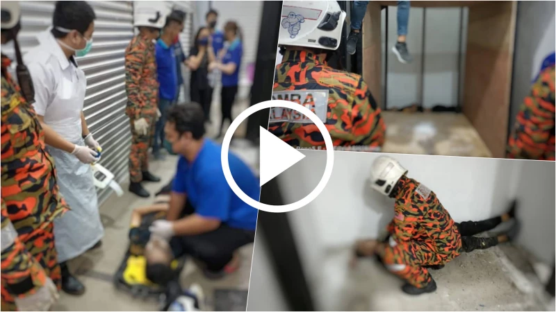 3樓電梯直墜  沙巴少年拋飛斷脖視頻曝光 