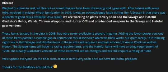 暴雪宣布新增大量廉價紫裝 包含2件P1新BIS裝