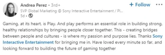 索尼聘請耐克前高管擔任副總裁 負責全球營銷活動