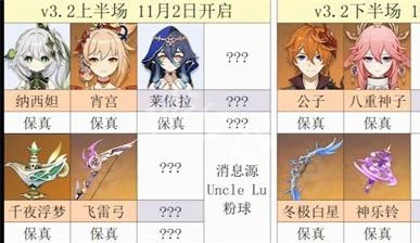 原神3.2版本up池抽取建議