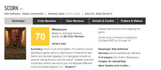 《蔑視》M站開分70分 血肉飛升恐怖至極