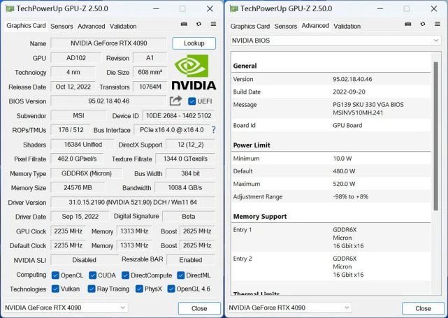用料紮實散熱強勁的超旗艦 微星RTX 4090超龍評測