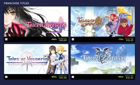 萬代《傳說》系列開啟Steam特賣 《破曉傳說》新史低