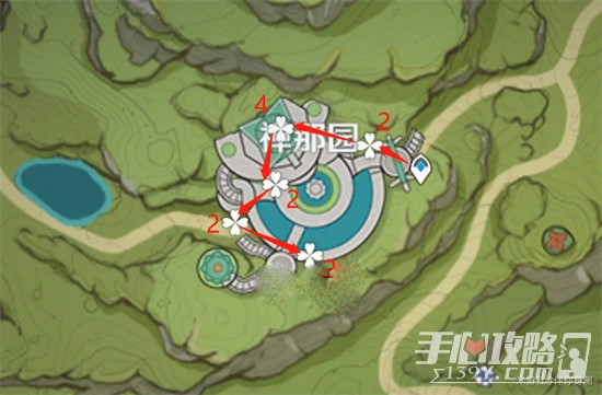 《原神》帕蒂沙蘭快速收集路線圖