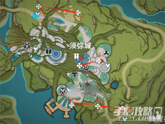 《原神》帕蒂沙蘭快速收集路線圖