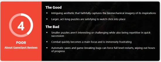 《蔑視》GS評分4分：美學風格優秀、謎題重複