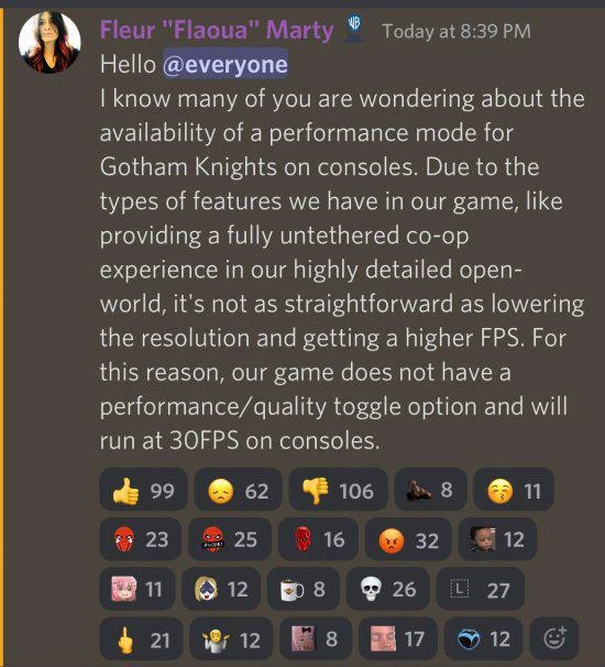 《哥譚騎士》主機版僅支持30幀 遊戲無性能模式
