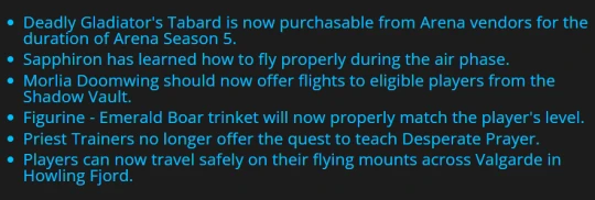 WLK藍帖：戰士削弱神裝隕落修復薩菲隆BUG