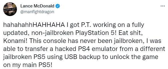 網友在未越獄PS5上成功運行《P.T.》