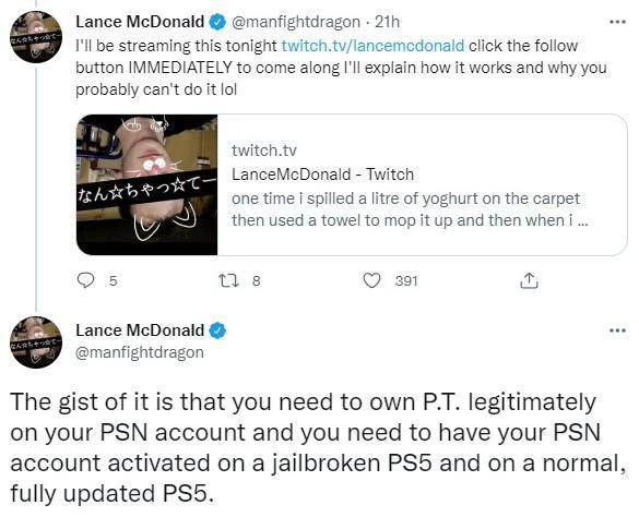 網友在未越獄PS5上成功運行《P.T.》