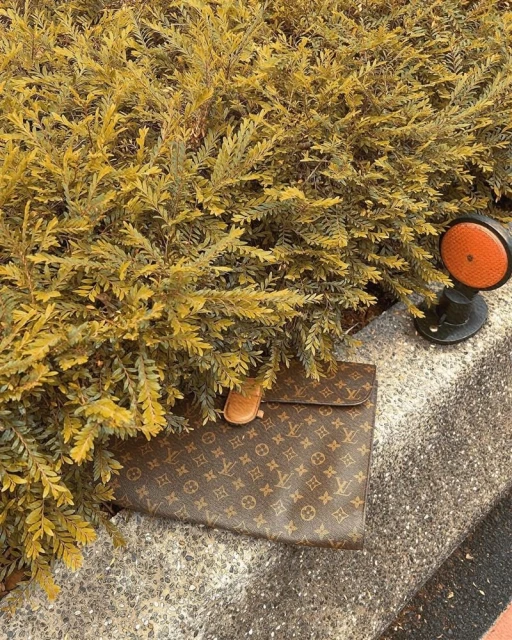 LV包掉路邊20天沒人拿　曹格辣妻驚呼：好幸運