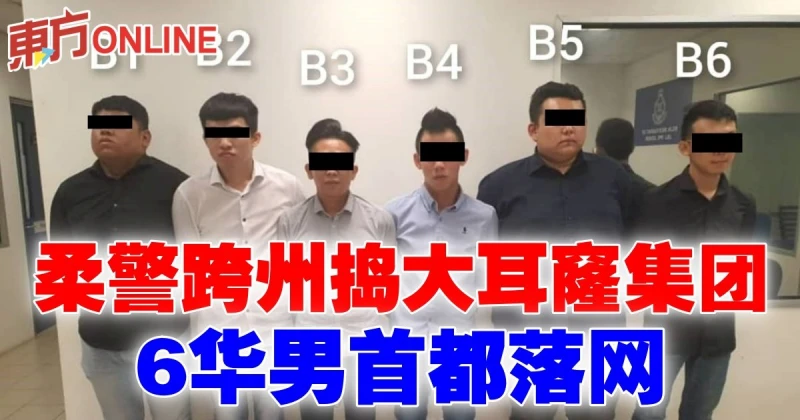 柔警跨州搗大耳窿集團　6華男首都落網  