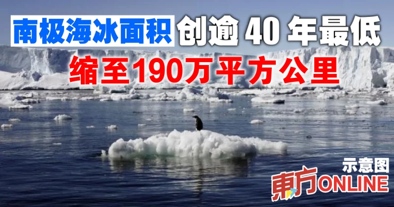 南極海冰面積創逾40年最低　縮至190萬平方公里