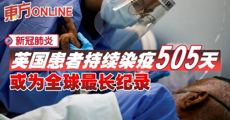 【新冠肺炎】英國患者持續染疫505天　或為全球最長紀錄