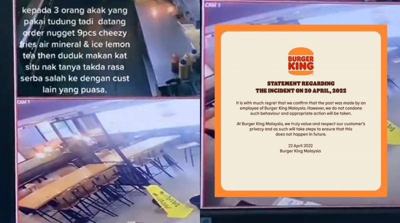 員工上傳視頻批穆斯林顧客破戒  大馬漢堡王致歉