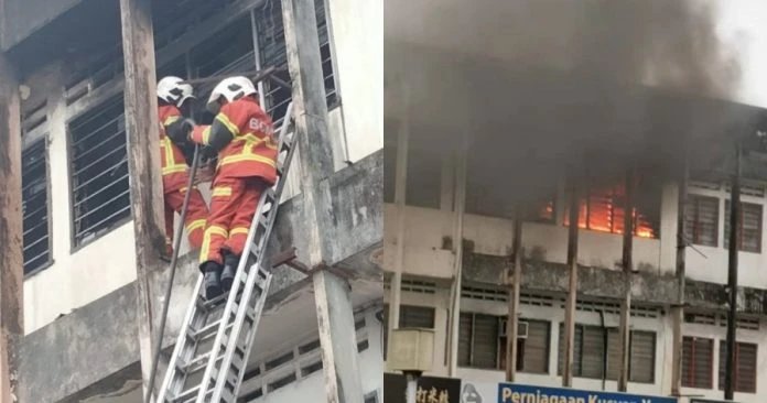 店鋪三樓失火　2六旬男女受困獲救送院