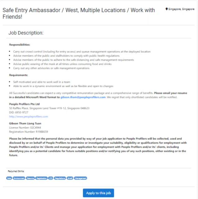 安全距離大使招聘廣告引發臆測　招聘公司火速澄清