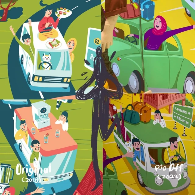 大馬插畫家驚見作品被抄襲  求大眾評理！