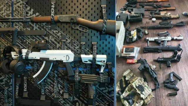 中國男子網上炫富曬槍 引警搜房扣武器