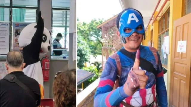 馬國全國大選投票日 動畫人物現身投票站